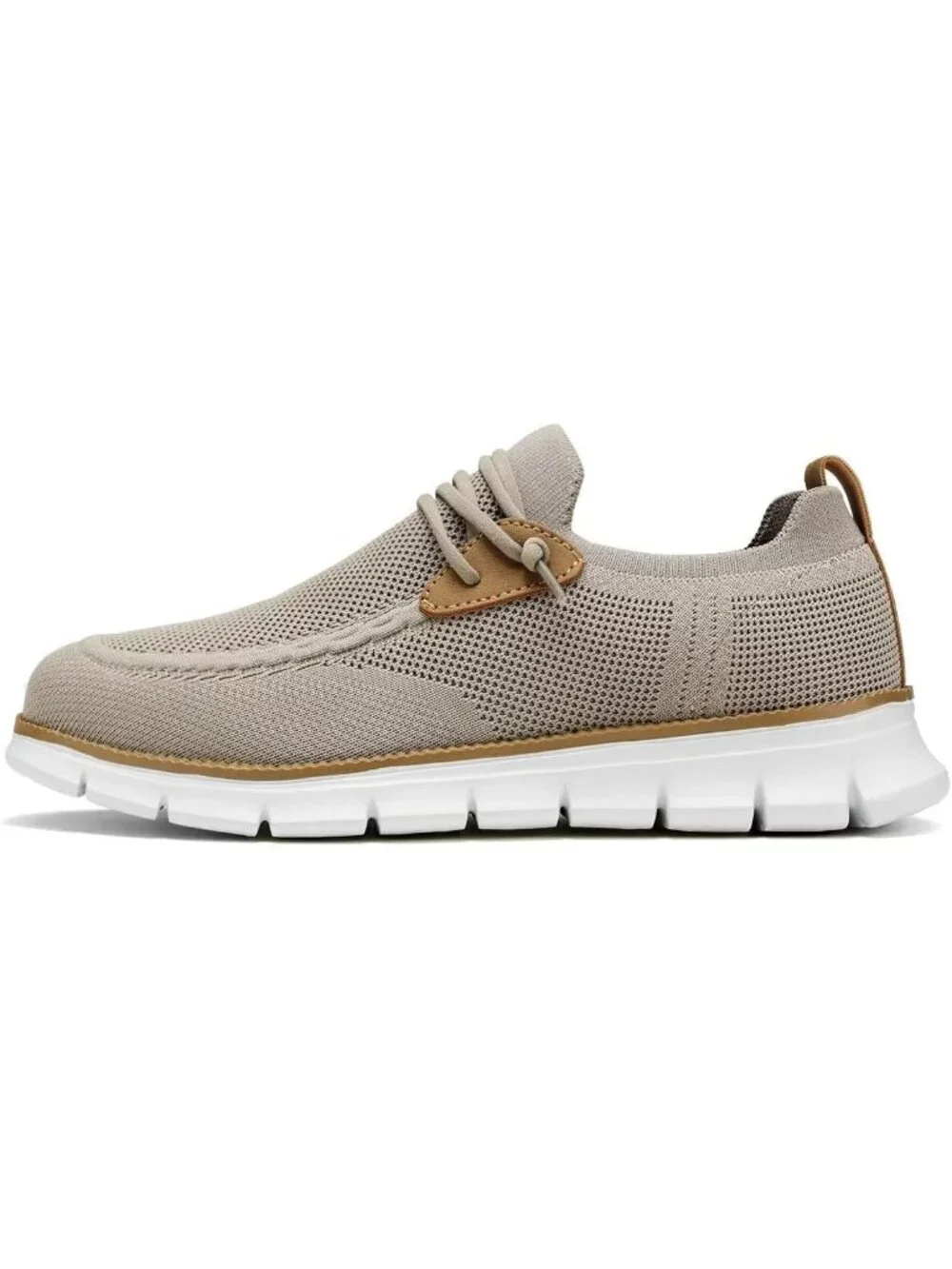 Men's Khaki White Loafers Slip On Walking Dress Casual Business Oxfords Sneakers